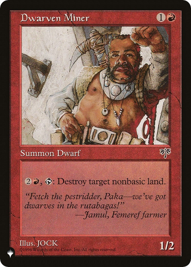Image for Dwarven Miner [The List Reprints] - Magic: The Gathering
