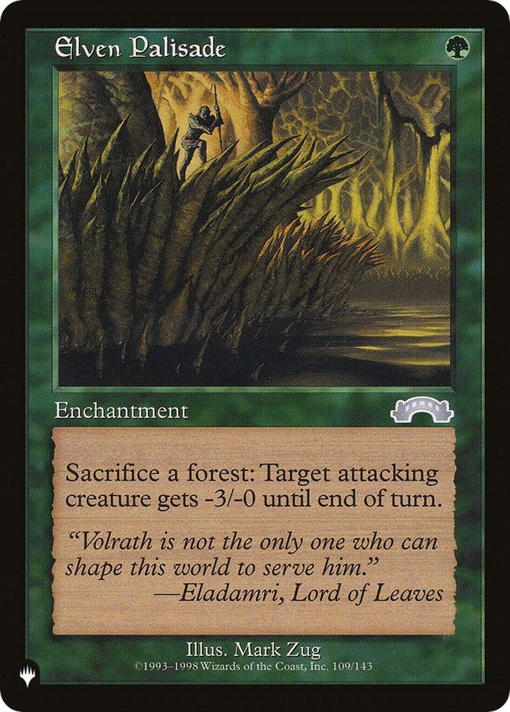 Image for Elven Palisade (109/143) [The List Reprints] - Magic: The Gathering