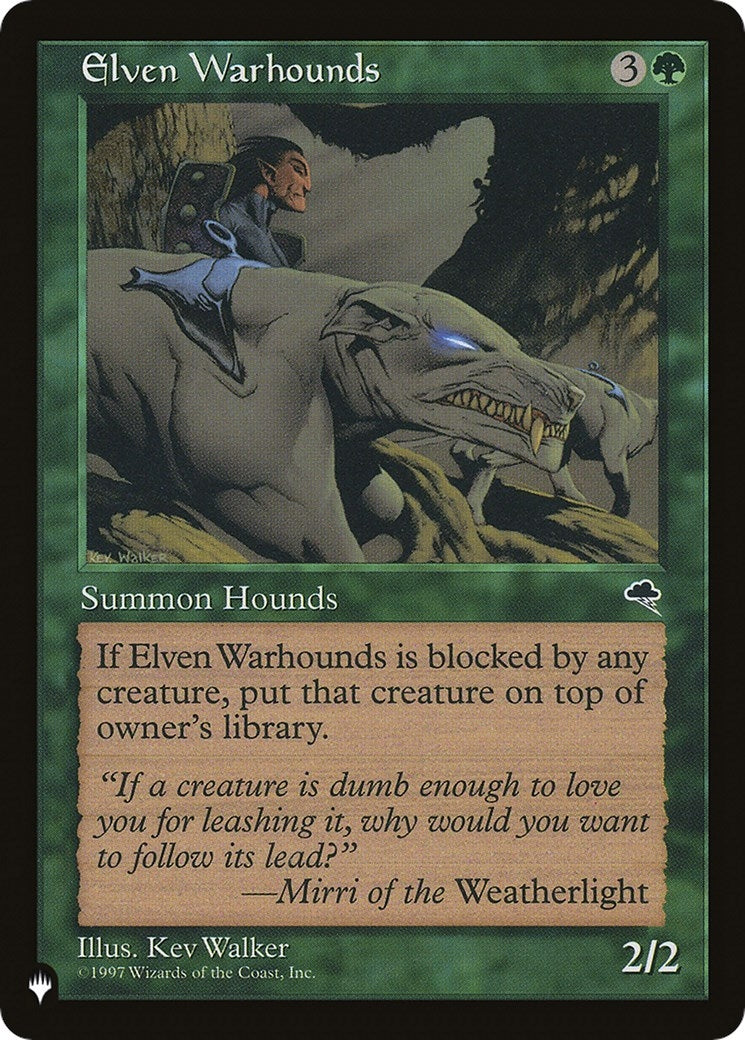 Image for Elven Warhounds [The List Reprints] - Magic: The Gathering