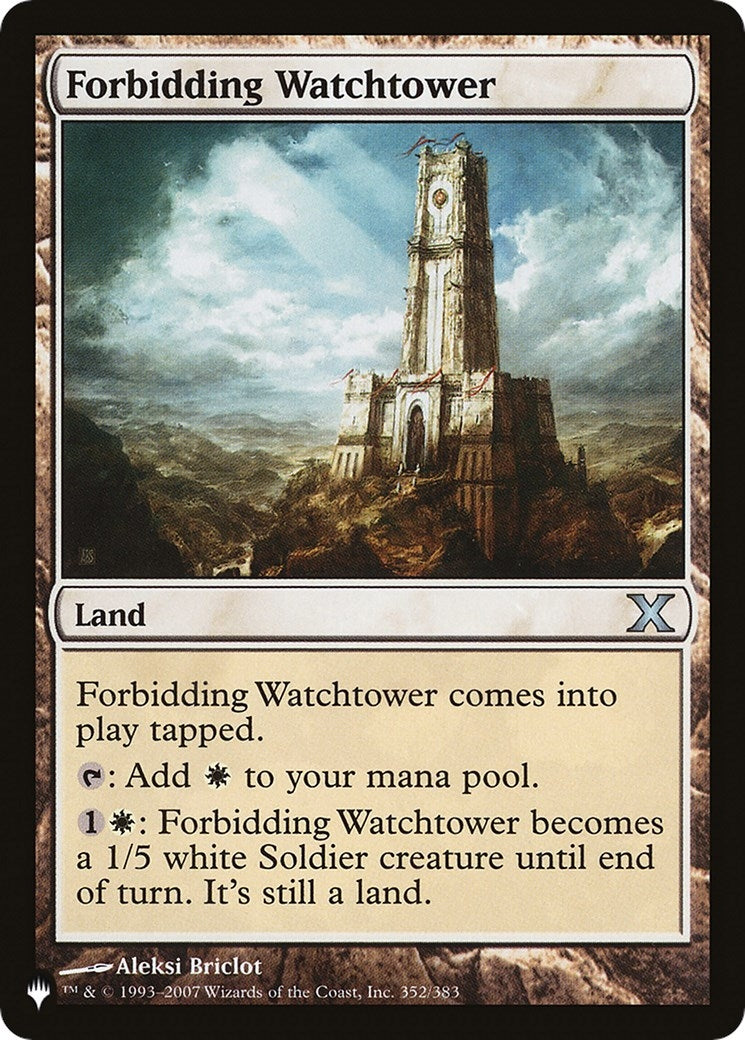 Image for Forbidding Watchtower (352/383) [The List Reprints] - Magic: The Gathering