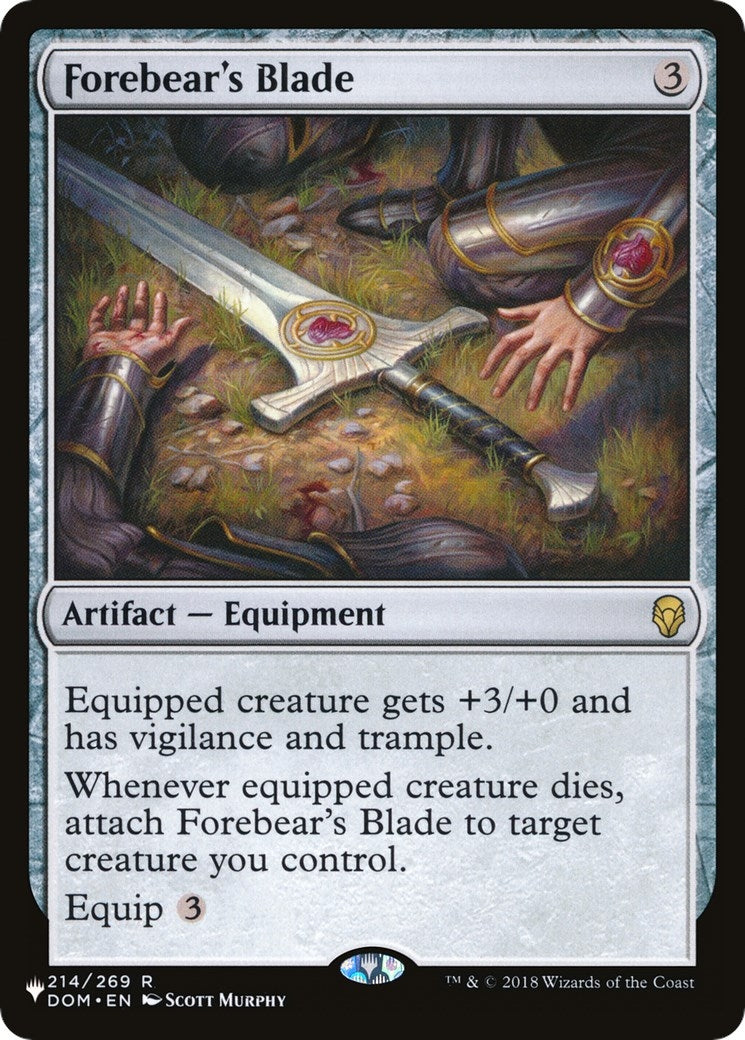 Image for Forebear's Blade (214/269) [The List Reprints] - Magic: The Gathering