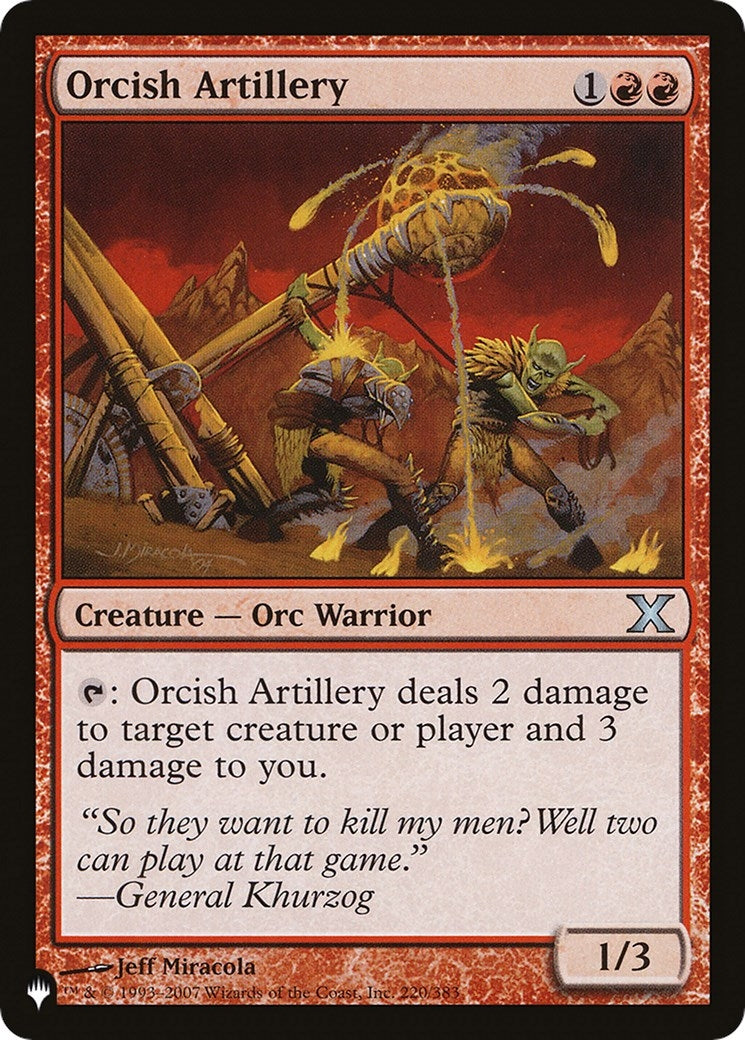 Image for Orcish Artillery (220/383) [The List Reprints] - Magic: The Gathering