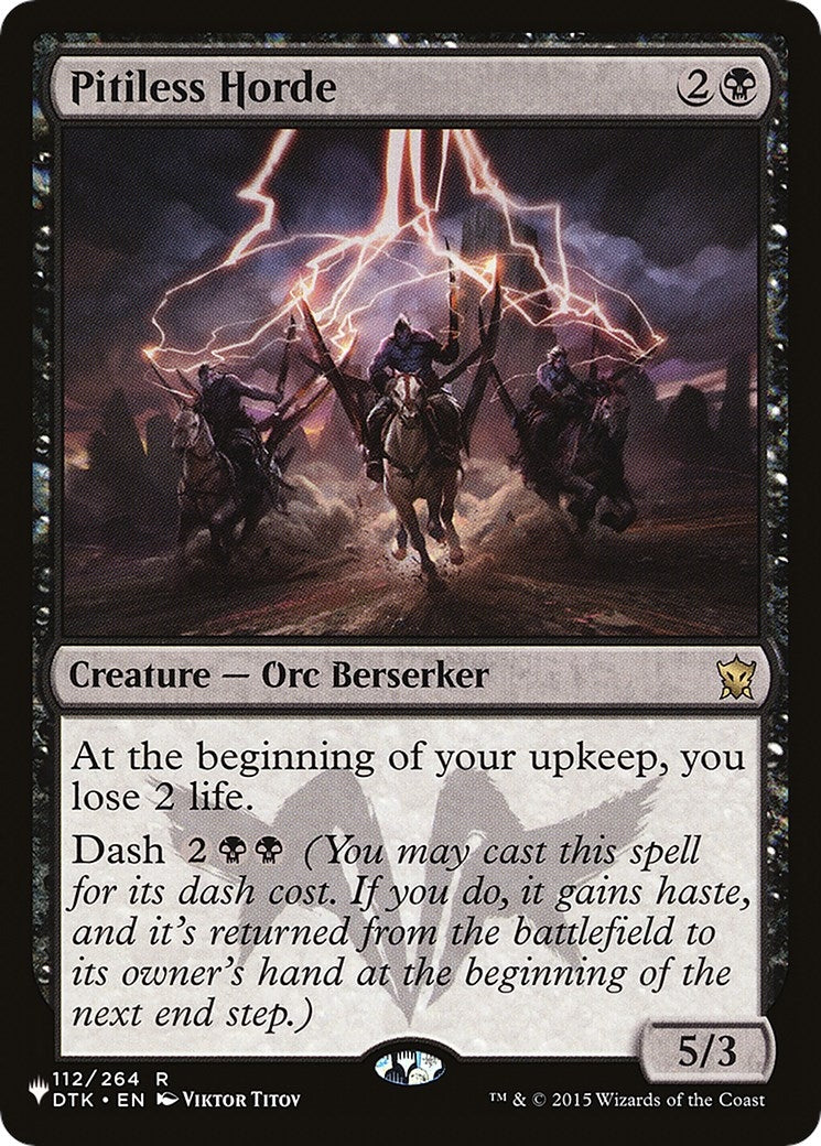 Image for Pitiless Horde (112/264) [The List Reprints] - Magic: The Gathering
