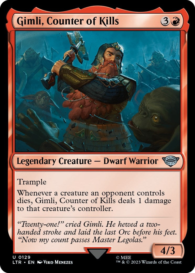 Image for Gimli, Counter of Kills (129) [Universes Beyond: The Lord of the Rings: Tales of Middle-earth] - Magic: The Gathering