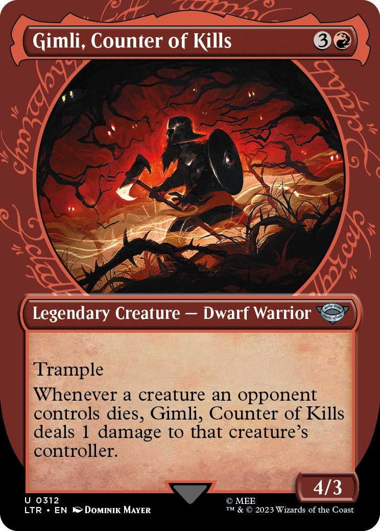 Image for Gimli, Counter of Kills (Showcase) (312) [Universes Beyond: The Lord of the Rings: Tales of Middle-earth] - Magic: The Gathering