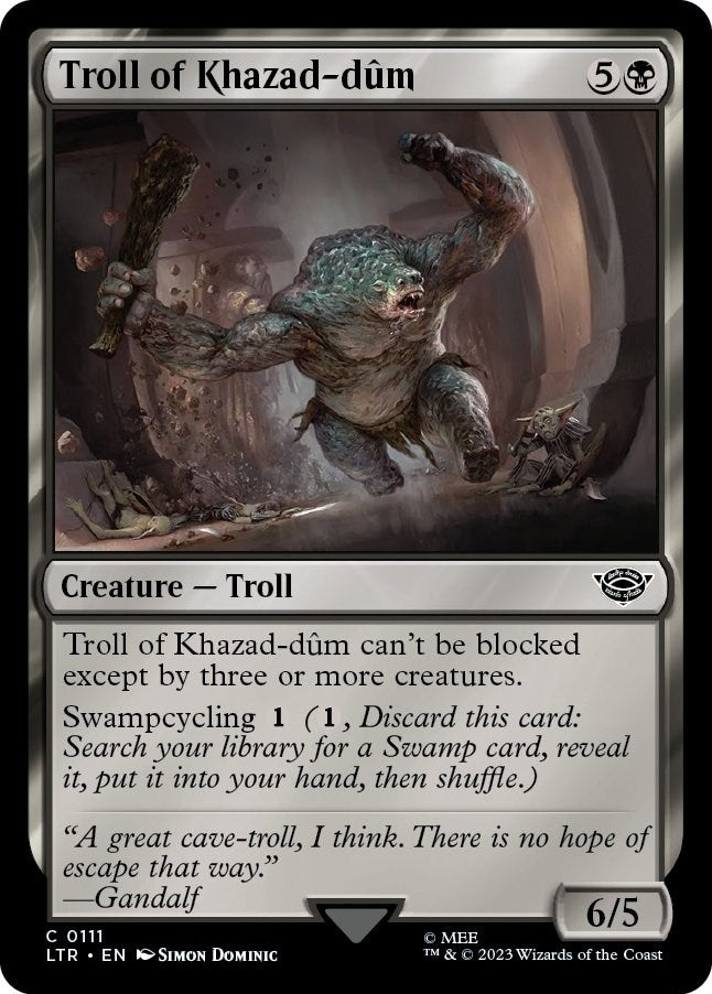 Image for Troll of Khazad-dum (111) [Universes Beyond: The Lord of the Rings: Tales of Middle-earth] - Magic: The Gathering