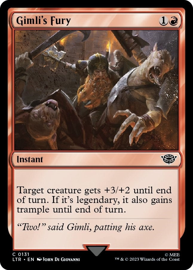 Image for Gimli's Fury (131) [Universes Beyond: The Lord of the Rings: Tales of Middle-earth] - Magic: The Gathering