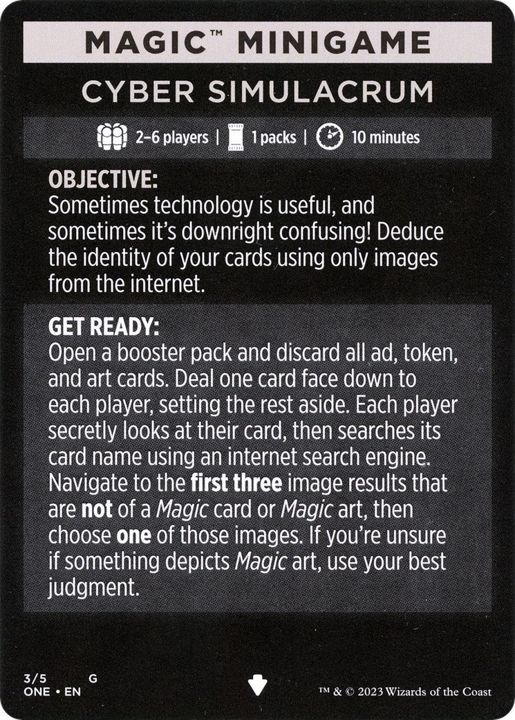 Image for Magic Minigame: Cyber Simulacrum (3) [Phyrexia: All Will Be One] - Magic: The Gathering