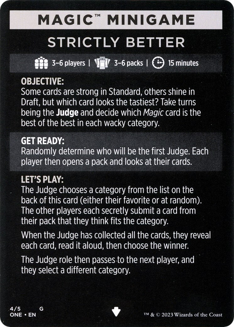 Image for Magic Minigame: Strictly Better (4) [Phyrexia: All Will Be One] - Magic: The Gathering