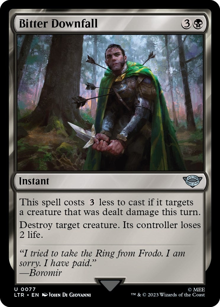 Image for Bitter Downfall (77) [Universes Beyond: The Lord of the Rings: Tales of Middle-earth] - Magic: The Gathering