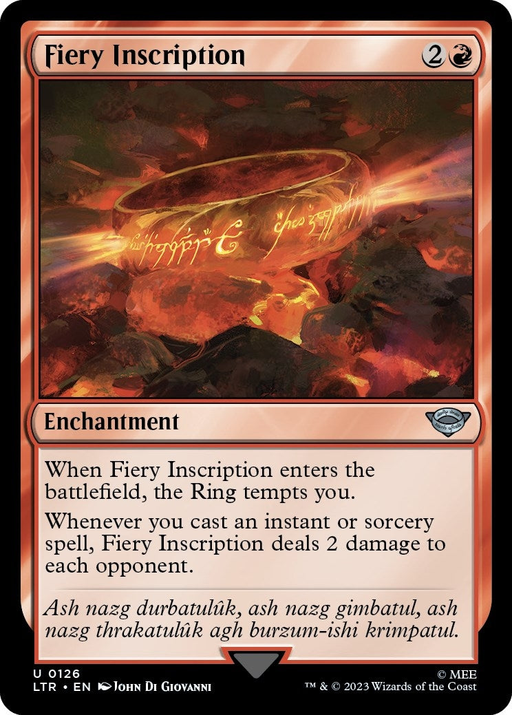 Image for Fiery Inscription (126) [Universes Beyond: The Lord of the Rings: Tales of Middle-earth] - Magic: The Gathering