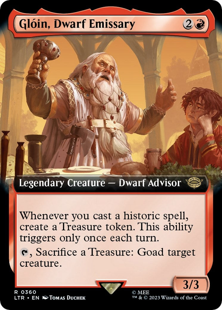 Image for Gloin, Dwarf Emissary (Extended Art) (360) [Universes Beyond: The Lord of the Rings: Tales of Middle-earth] - Magic: The Gathering