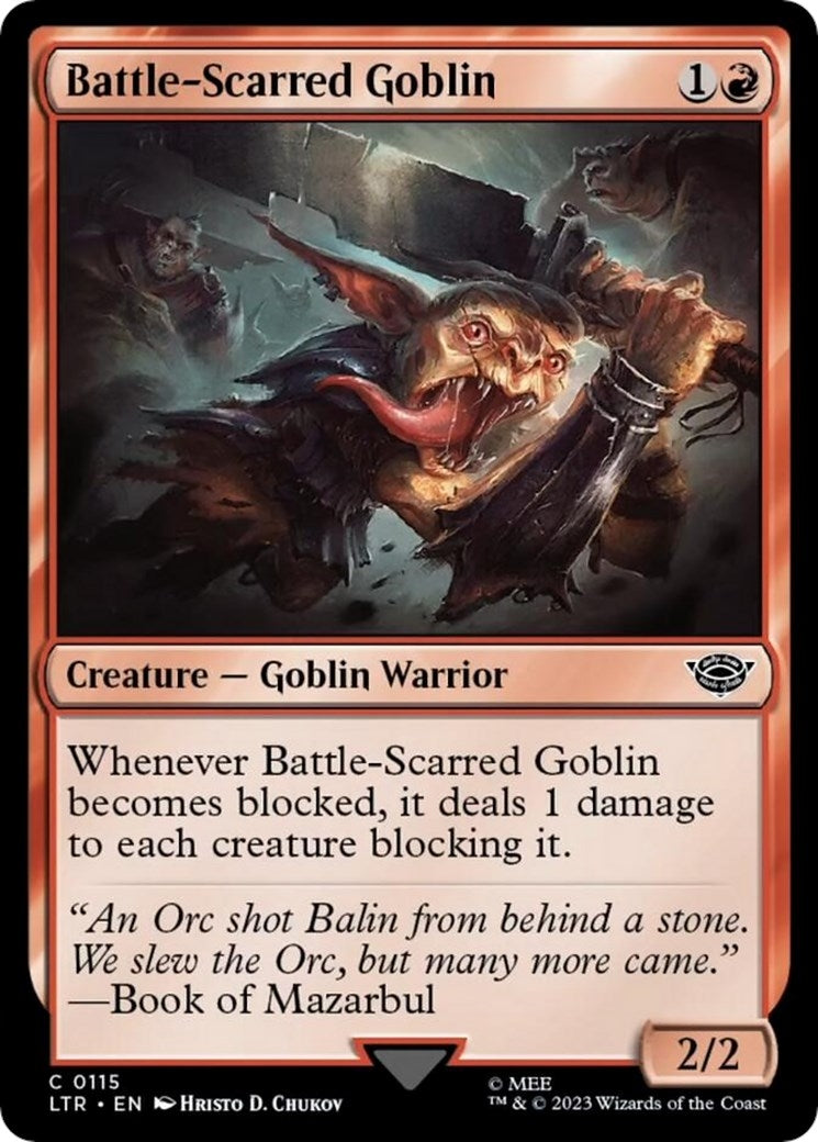 Image for Battle-Scarred Goblin (115) [Universes Beyond: The Lord of the Rings: Tales of Middle-earth] - Magic: The Gathering