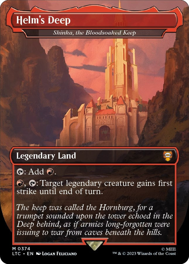Image for Helm's Deep - Shinka, the Bloodsoaked Keep (374) [The Lord of the Rings: Tales of Middle-earth] - Magic: The Gathering