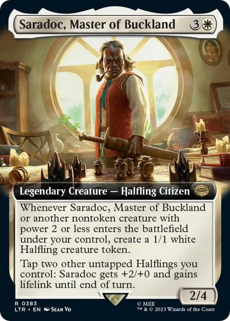 Image for Saradoc, Master of Buckland (Extended Art) (383) [Universes Beyond: The Lord of the Rings: Tales of Middle-earth] - Magic: The Gathering