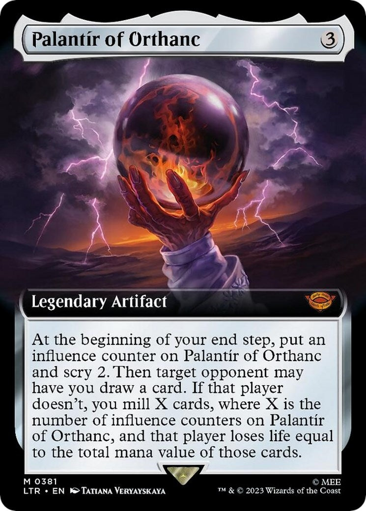 Image for Palantir of Orthanc (Extended Art) (381) [Universes Beyond: The Lord of the Rings: Tales of Middle-earth] - Magic: The Gathering
