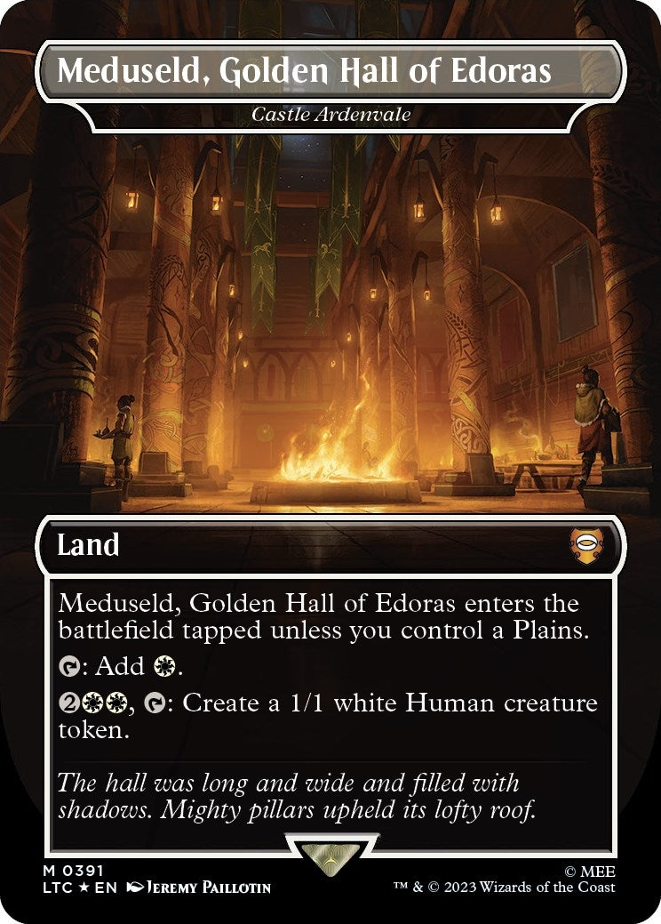 Image for Meduseld, Golden Hall of Edoras - Castle Ardenvale (Surge Foil) (391) [The Lord of the Rings: Tales of Middle-earth] - Magic: The Gathering