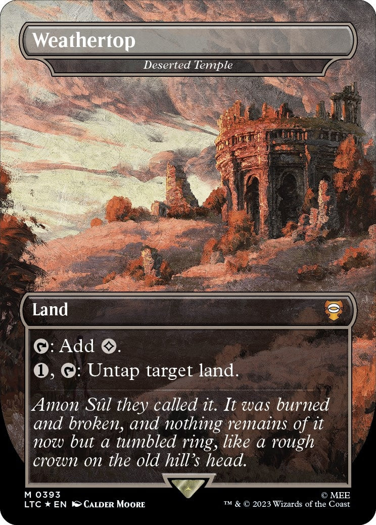 Image for Weathertop - Deserted Temple (Surge Foil) (393) [The Lord of the Rings: Tales of Middle-earth] - Magic: The Gathering