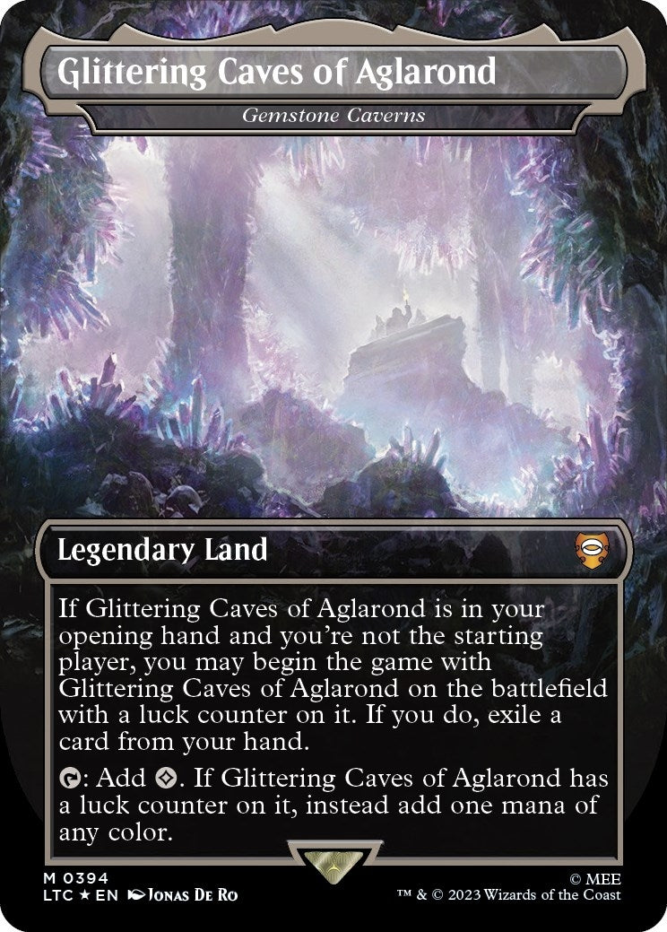 Image for Glittering Caves of Aglarond - Gemstone Caverns (Surge Foil) (394) [The Lord of the Rings: Tales of Middle-earth] - Magic: The Gathering