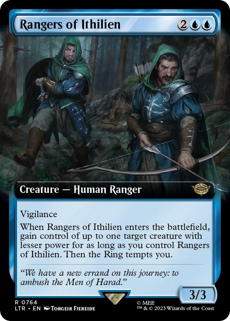 Image for Rangers of Ithilien (Extended Art) (Surge Foil) (764) [Universes Beyond: The Lord of the Rings: Tales of Middle-earth] - Magic: The Gathering