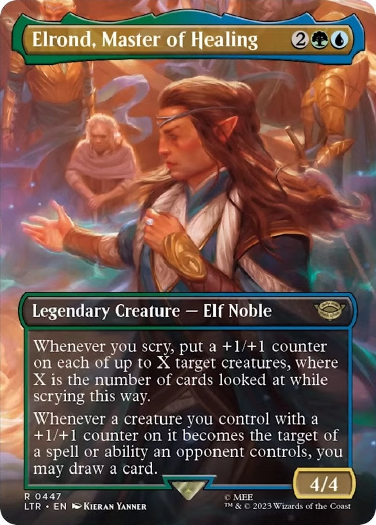 Image for Elrond, Master of Healing (Borderless) (447) [Universes Beyond: The Lord of the Rings: Tales of Middle-earth] - Magic: The Gathering