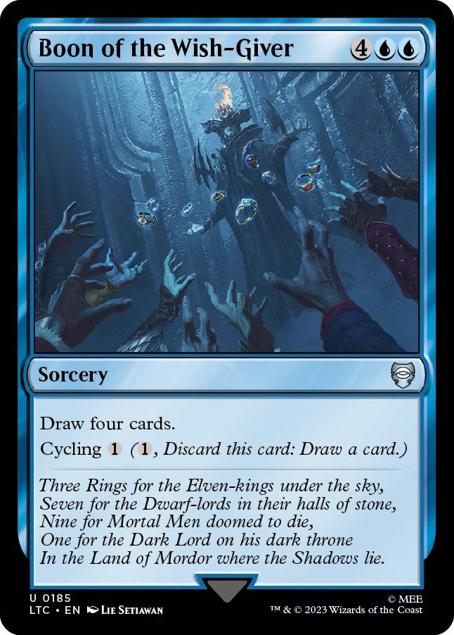 Image for Boon of the Wish-Giver (185) [The Lord of the Rings: Tales of Middle-earth] - Magic: The Gathering