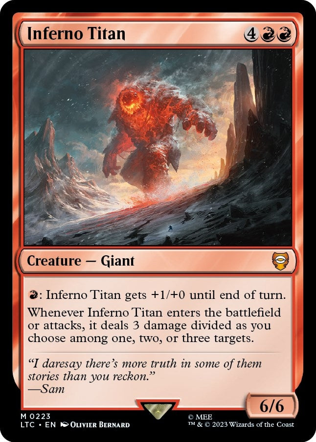 Image for Inferno Titan (223) [The Lord of the Rings: Tales of Middle-earth] - Magic: The Gathering