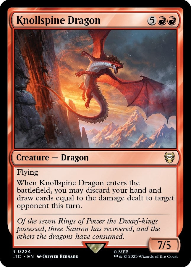 Image for Knollspine Dragon (224) [The Lord of the Rings: Tales of Middle-earth] - Magic: The Gathering