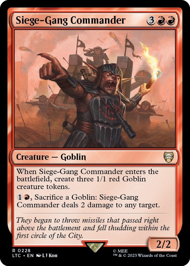 Image for Siege-Gang Commander (228) [The Lord of the Rings: Tales of Middle-earth] - Magic: The Gathering