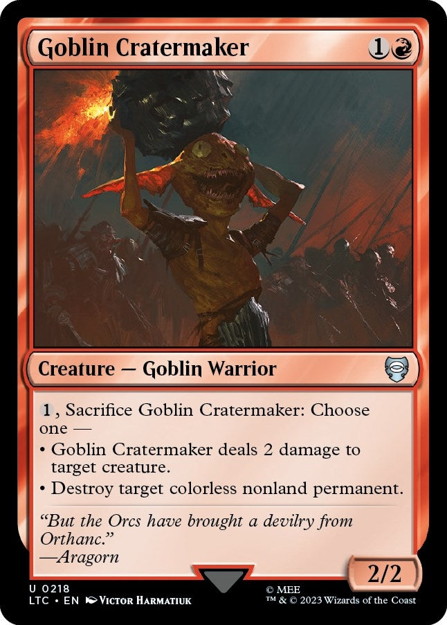 Image for Goblin Cratermaker (218) [The Lord of the Rings: Tales of Middle-earth] - Magic: The Gathering