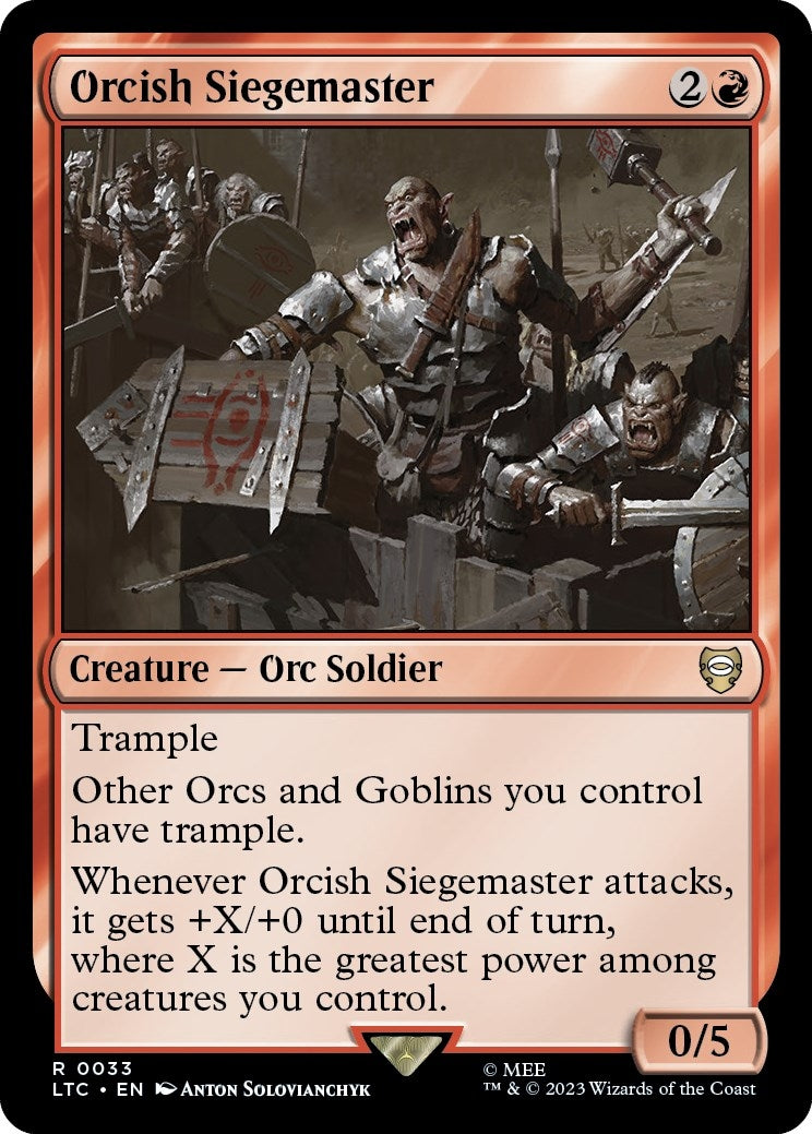 Image for Orcish Siegemaster (33) [The Lord of the Rings: Tales of Middle-earth] - Magic: The Gathering