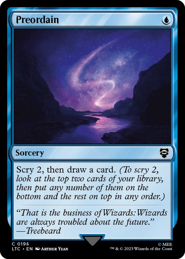 Image for Preordain (196) [The Lord of the Rings: Tales of Middle-earth] - Magic: The Gathering