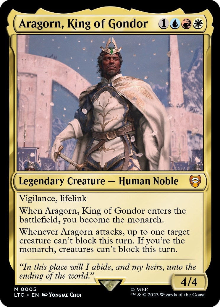 Image for Aragorn, King of Gondor (5) [The Lord of the Rings: Tales of Middle-earth] - Magic: The Gathering