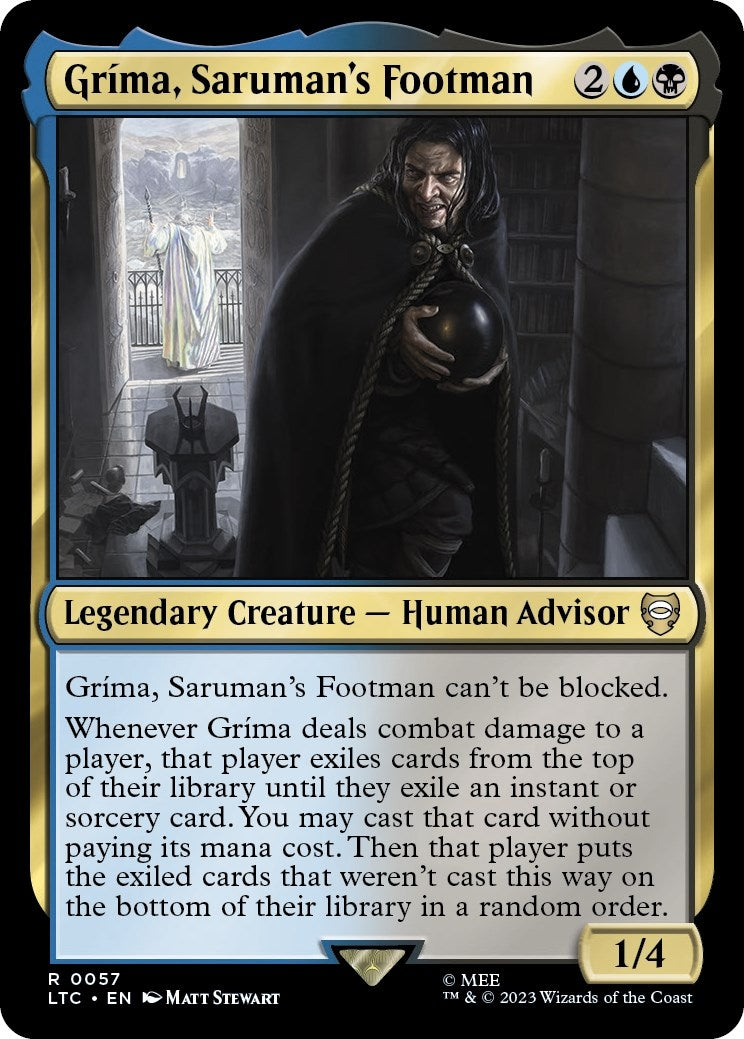 Image for Grima, Saruman's Footman (57) [The Lord of the Rings: Tales of Middle-earth] - Magic: The Gathering