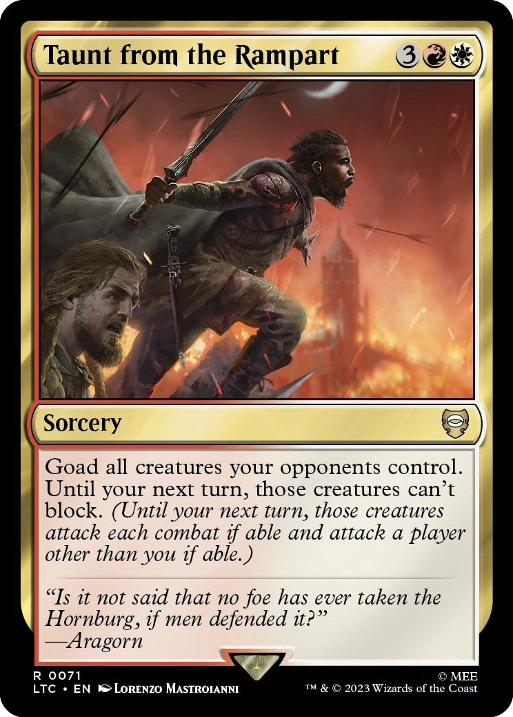 Image for Taunt from the Rampart (71) [The Lord of the Rings: Tales of Middle-earth] - Magic: The Gathering