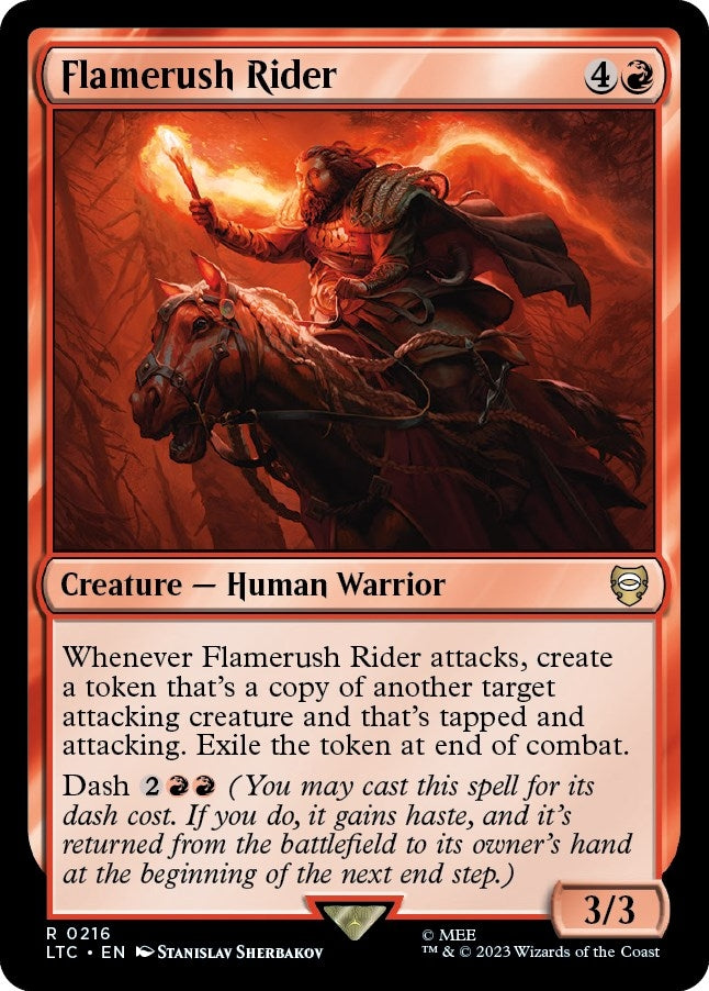Image for Flamerush Rider (216) [The Lord of the Rings: Tales of Middle-earth] - Magic: The Gathering