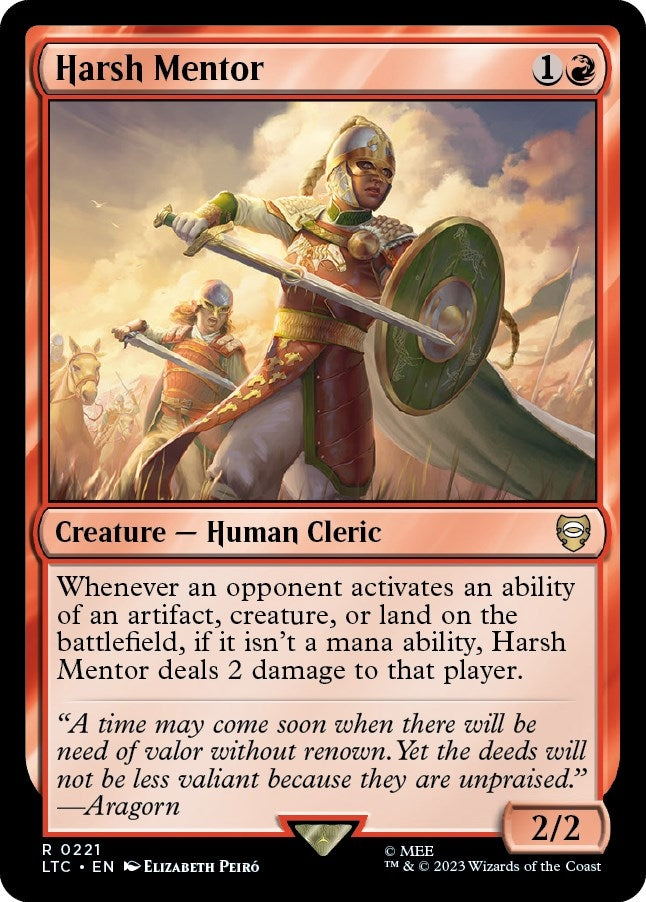 Image for Harsh Mentor (221) [The Lord of the Rings: Tales of Middle-earth] - Magic: The Gathering