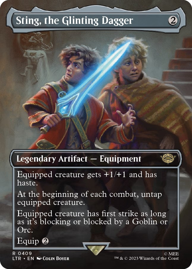 Image for Sting, the Glinting Dagger (Borderless) (409) [Universes Beyond: The Lord of the Rings: Tales of Middle-earth] - Magic: The Gathering
