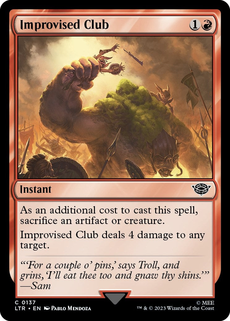 Image for Improvised Club (137) [Universes Beyond: The Lord of the Rings: Tales of Middle-earth] - Magic: The Gathering