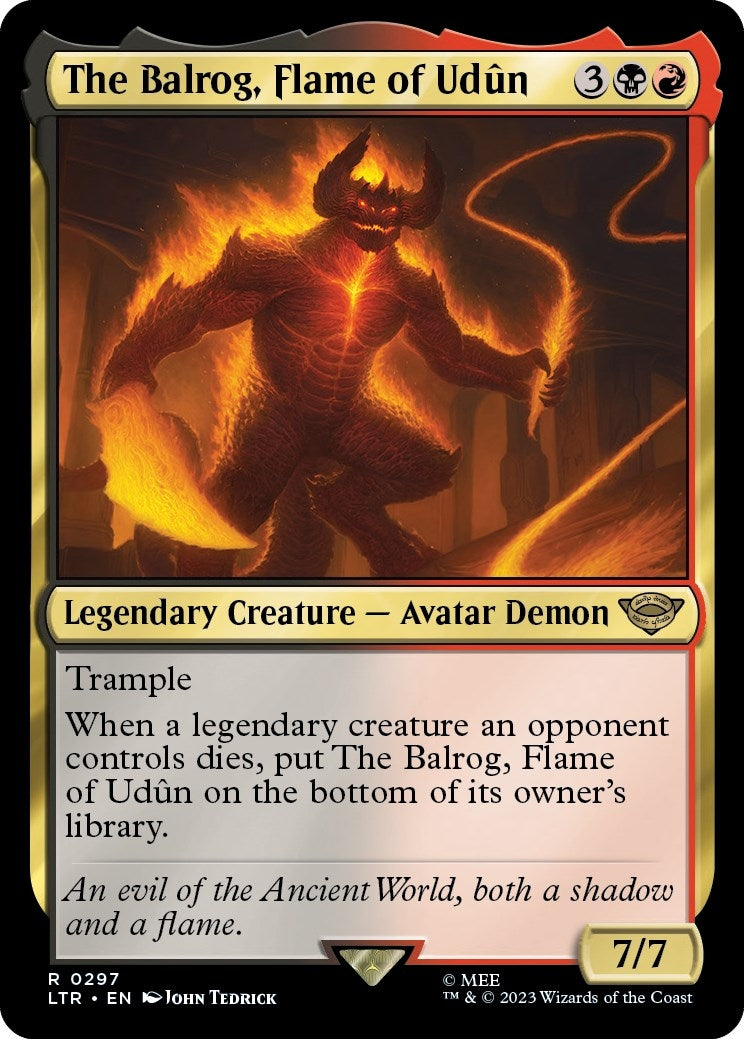 Image for The Balrog, Flame of Udun (297) [Universes Beyond: The Lord of the Rings: Tales of Middle-earth] - Magic: The Gathering