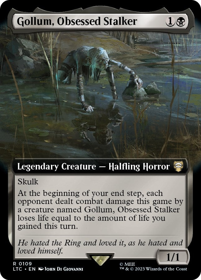 Image for Gollum, Obsessed Stalker (Extended Art) (109) [The Lord of the Rings: Tales of Middle-earth] - Magic: The Gathering