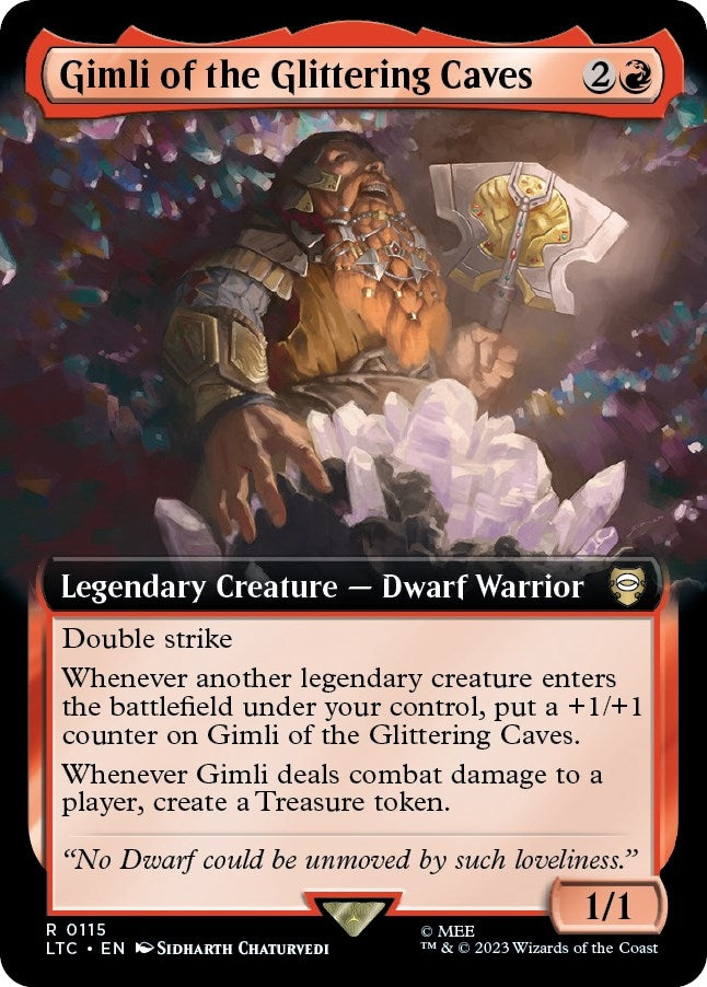 Image for Gimli of the Glittering Caves (Extended Art) (115) [The Lord of the Rings: Tales of Middle-earth] - Magic: The Gathering