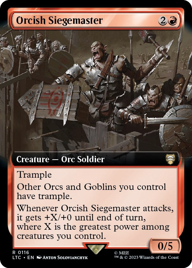 Image for Orcish Siegemaster (Extended Art) (116) [The Lord of the Rings: Tales of Middle-earth] - Magic: The Gathering