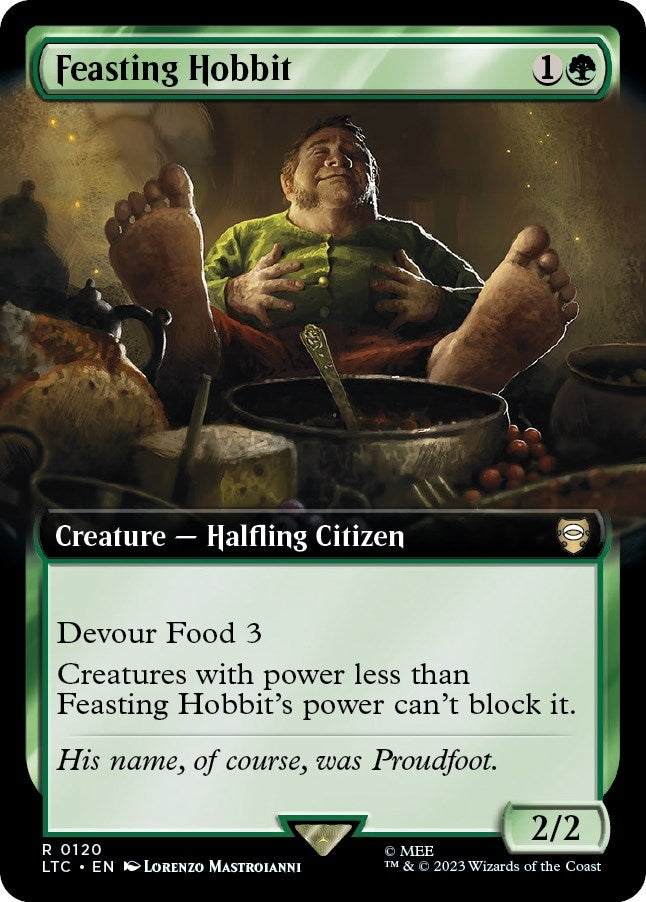 Image for Feasting Hobbit (Extended Art) (120) [The Lord of the Rings: Tales of Middle-earth] - Magic: The Gathering