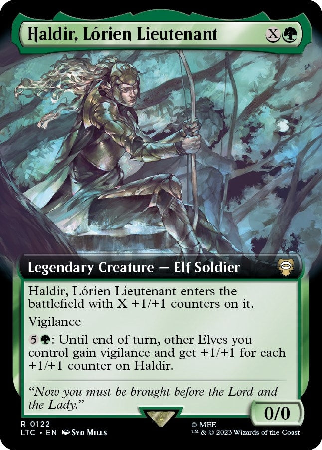 Image for Haldir, Lorien Lieutenant (Extended Art) (122) [The Lord of the Rings: Tales of Middle-earth] - Magic: The Gathering