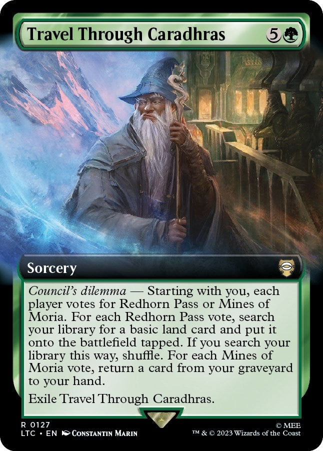 Image for Travel Through Caradhras (Extended Art) (127) [The Lord of the Rings: Tales of Middle-earth] - Magic: The Gathering