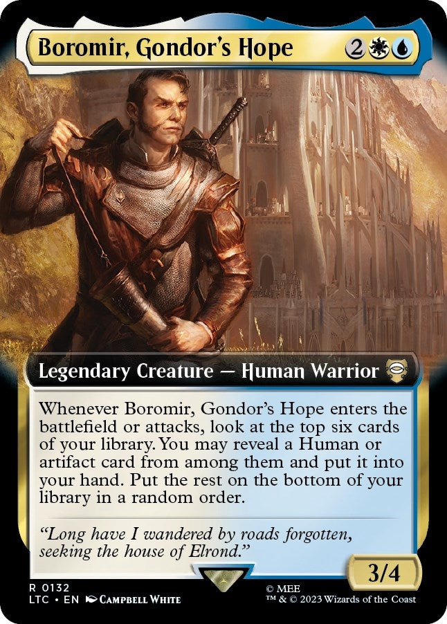Image for Boromir, Gondor's Hope (Extended Art) (132) [The Lord of the Rings: Tales of Middle-earth] - Magic: The Gathering