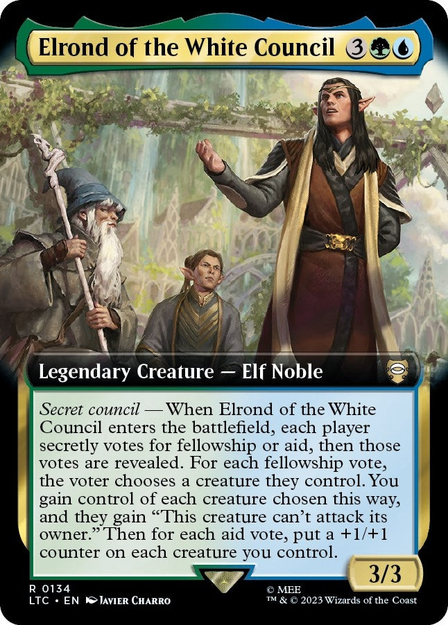 Image for Elrond of the White Council (Extended Art) (134) [The Lord of the Rings: Tales of Middle-earth] - Magic: The Gathering