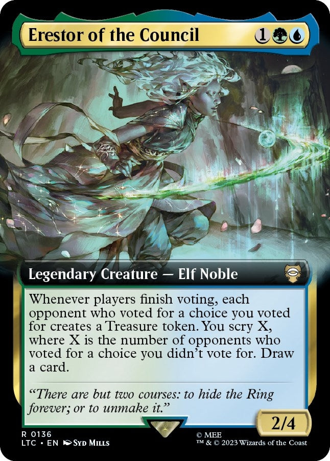 Image for Erestor of the Council (Extended Art) (136) [The Lord of the Rings: Tales of Middle-earth] - Magic: The Gathering