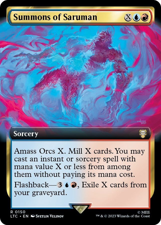 Image for Summons of Saruman (Extended Art) (150) [The Lord of the Rings: Tales of Middle-earth] - Magic: The Gathering